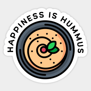 Hummus is Happiness Sticker